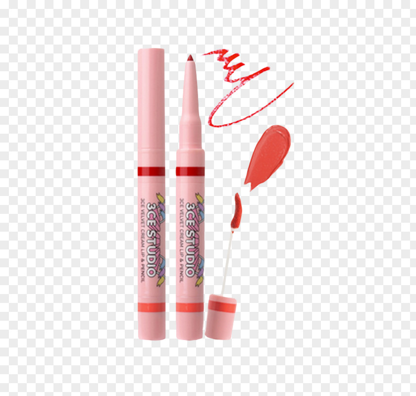 3CE Lip Gloss Pen Liner Lipstick Cosmetics Cream PNG