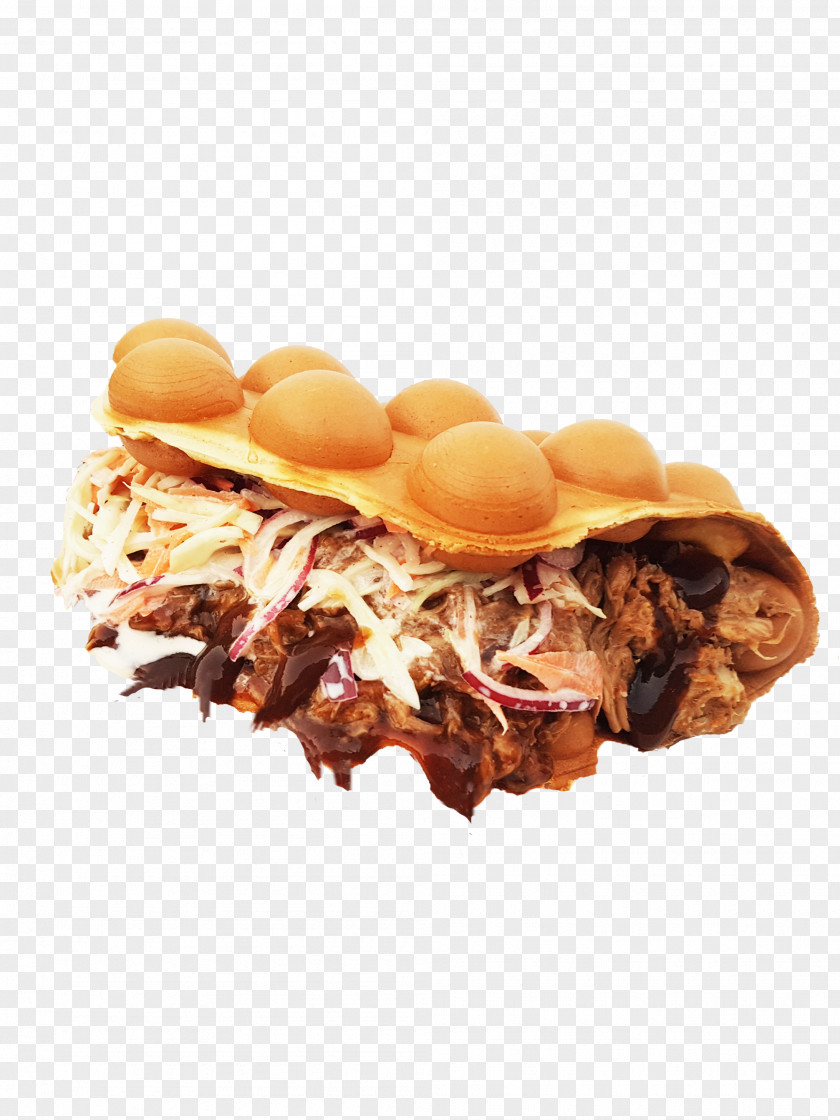 Barbecue Egg Waffle Pulled Pork Ice Cream Cones Savoury PNG