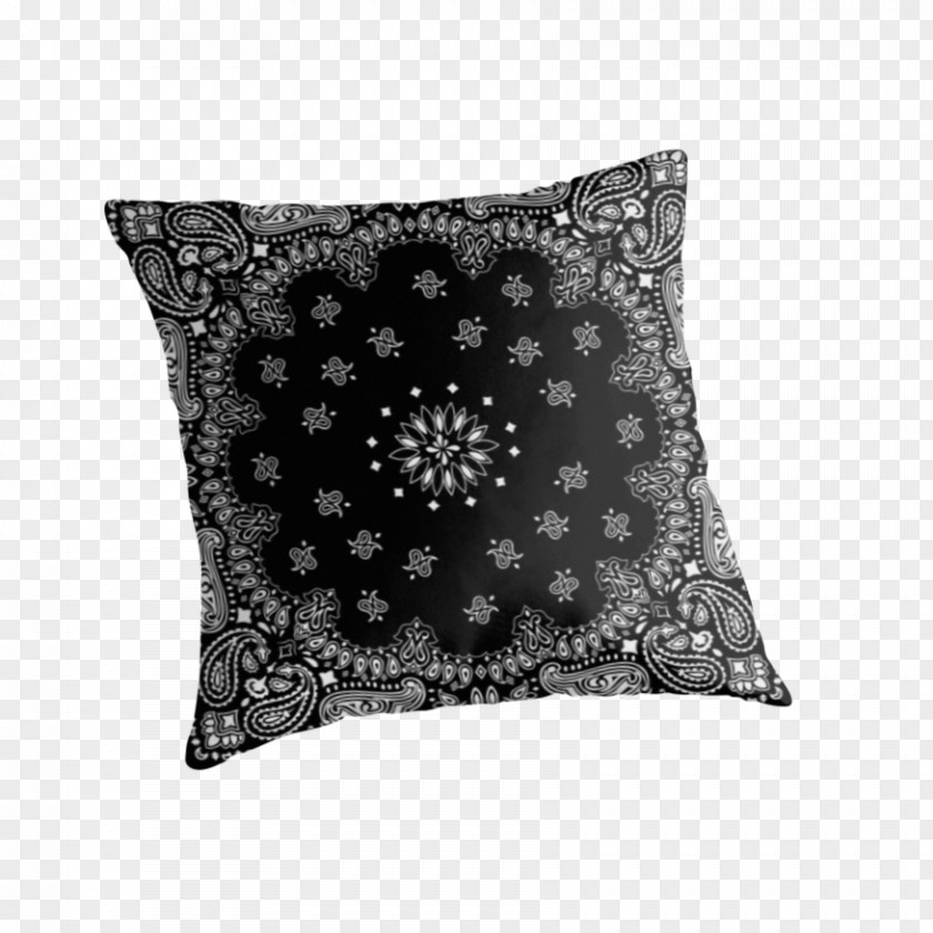 Black Bandana T-shirt Canvas Print Printing Throw Pillows PNG
