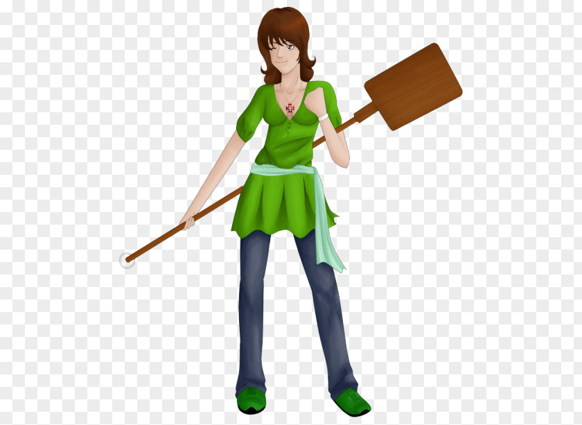 Household Cleaning Supply Cartoon Green Costume PNG