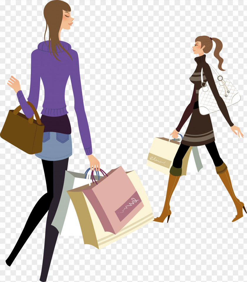 Vector Shopping Women Stock Photography Royalty-free Clip Art PNG