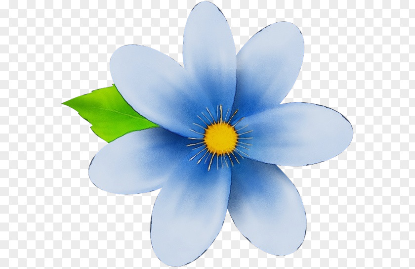Blue Clip Art Flower Image PNG