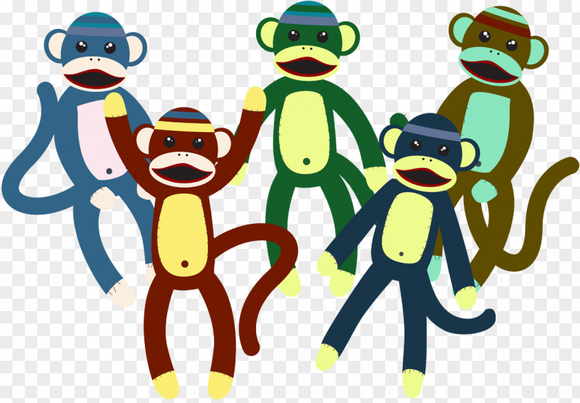 Cute Monkey Plush Toy Vector Ape PNG