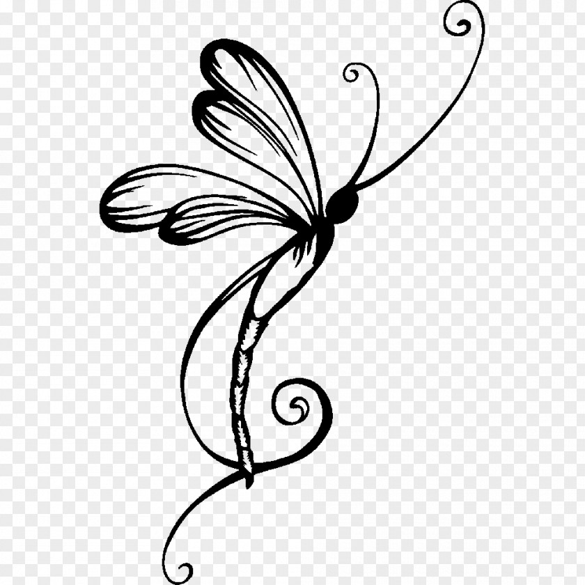 Dragonfly Tattoo Wall Decal PNG