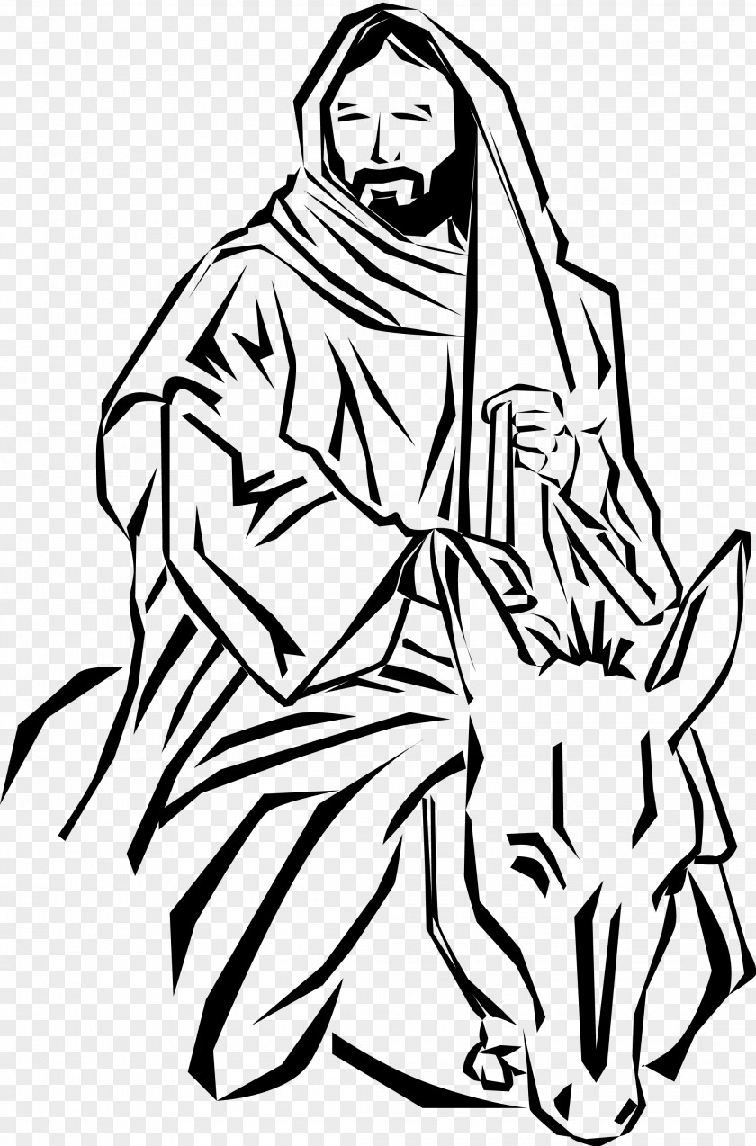 Palm Sunday Clipart Donkey Triumphal Entry Into Jerusalem Clip Art PNG