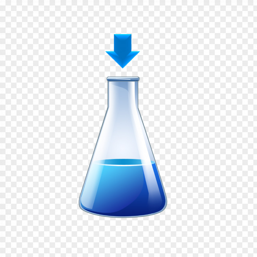 Vector Ppt Blue Container Glass Bottle Icon PNG
