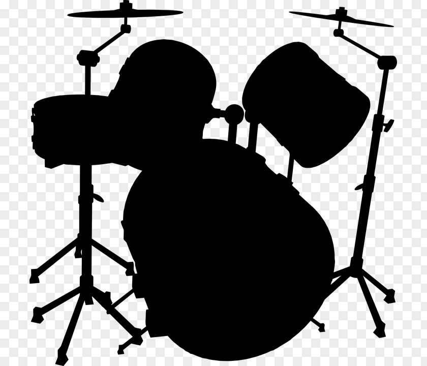 Drumsetblackandwhite Drums Silhouette Musical Instruments Percussion PNG
