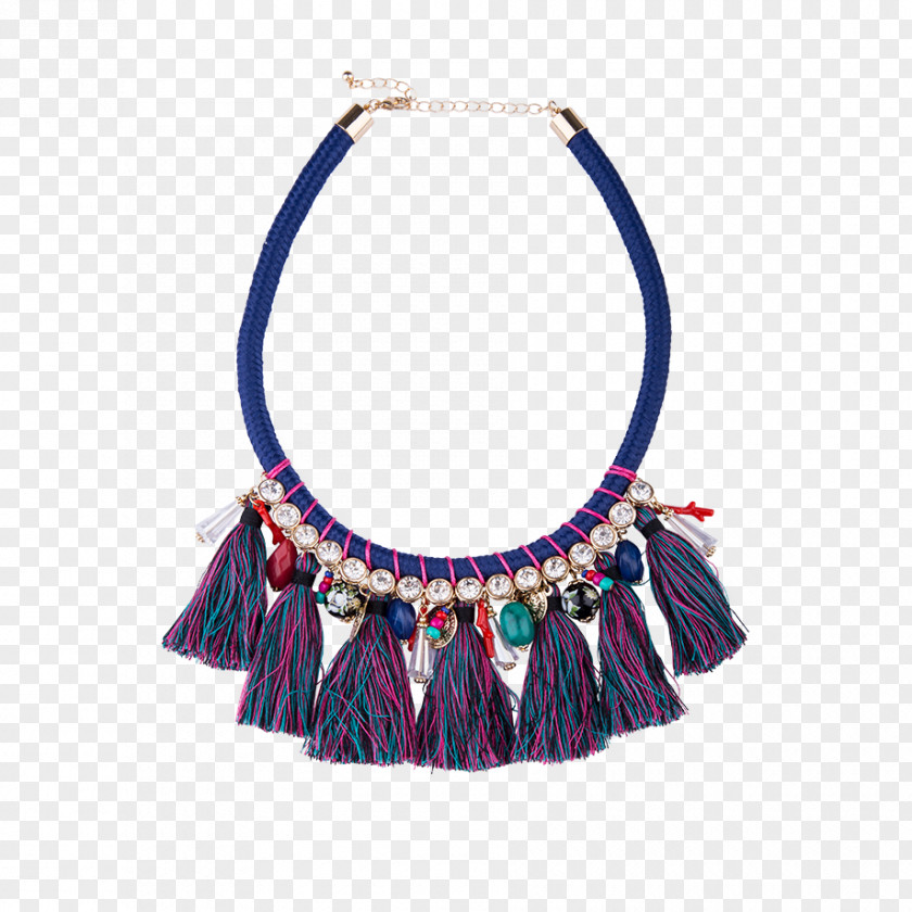 Necklace Jewellery Clothing Accessories Cobalt Blue Chain PNG