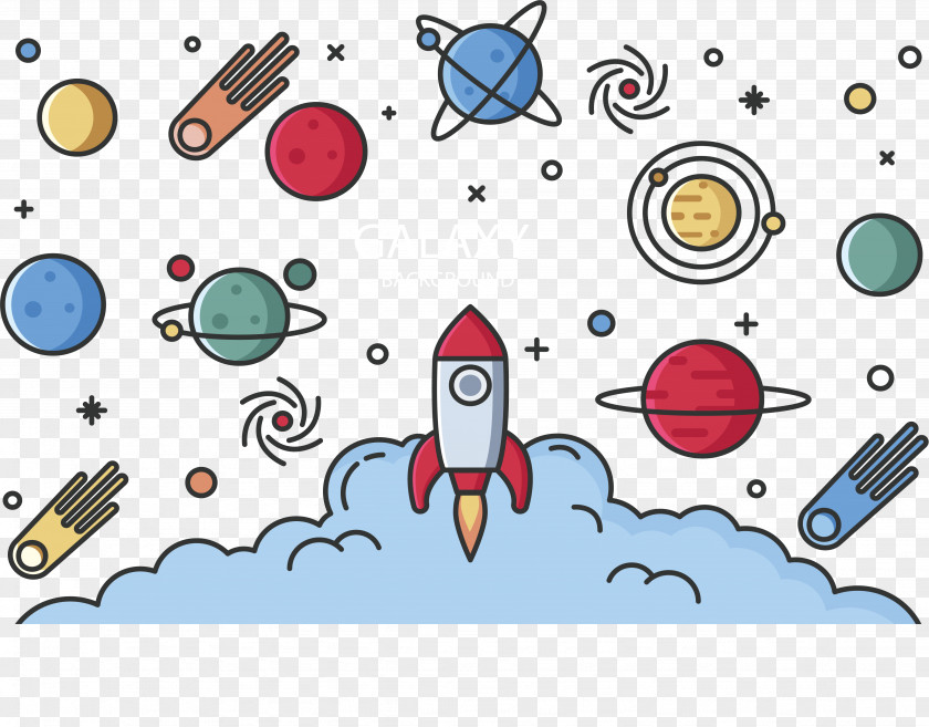 Rocket Ascension Poster Clip Art PNG