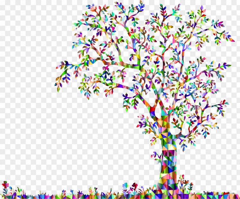 Flower Tree Light Desktop Wallpaper Low Poly Clip Art PNG