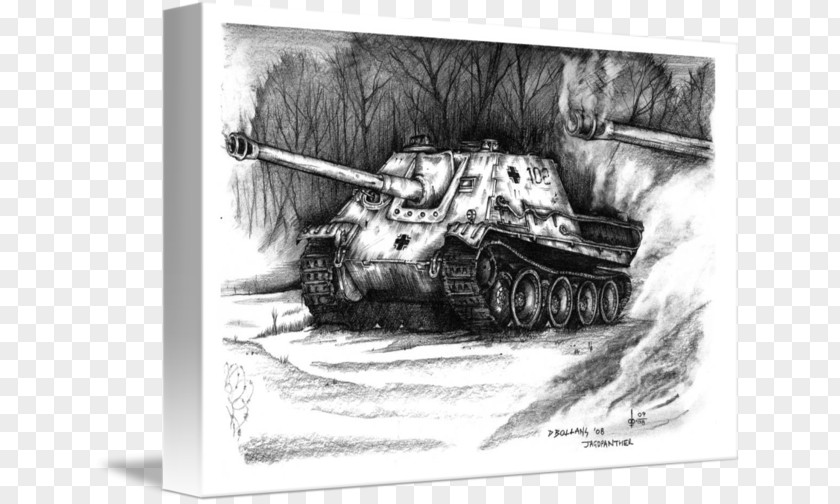 German Tank Destroyer Drawing Second World War Jagdpanther PNG