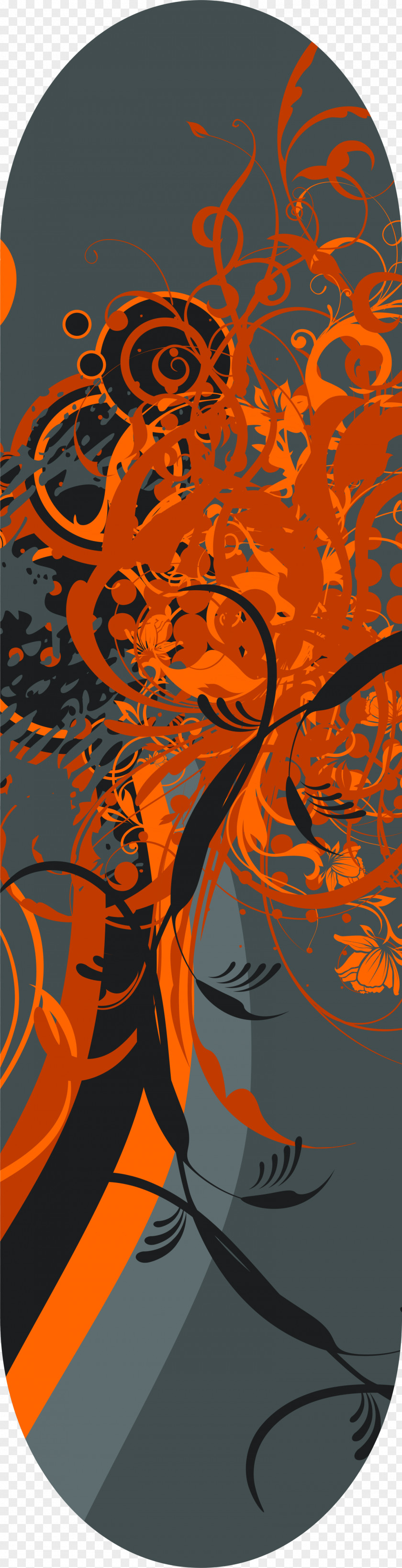 Orange Stick Skateboard Graphic Design Logo Illustration PNG