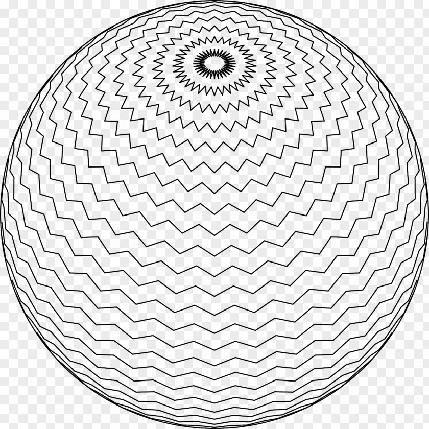 Zig Zag Sphere Clip Art PNG