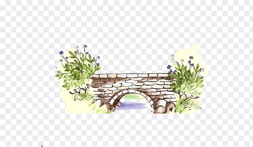 Drawing Bridge Watercolor Painting Pats Rubber Stamps And Scrapbook Supplies Clip Art PNG