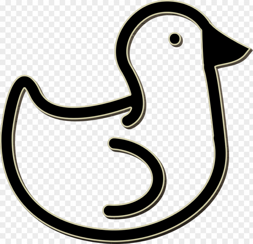 Duck Side View Outline Icon Baby Pack 1 PNG