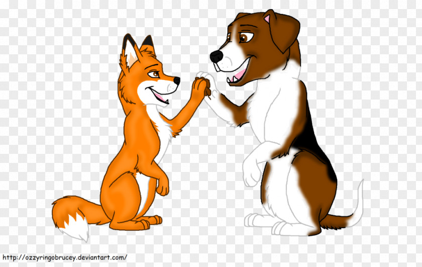 Fox And The Hound Dog Breed Puppy Cat Red PNG