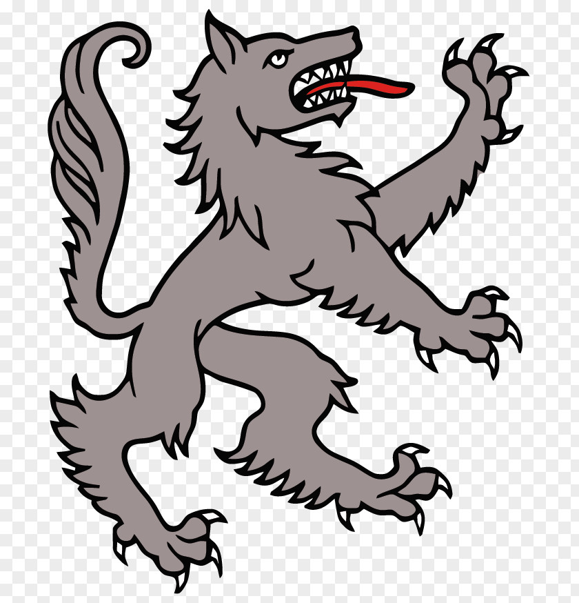 Symbol Gray Wolf Coat Of Arms Middle Ages Crest Wolves In Heraldry PNG