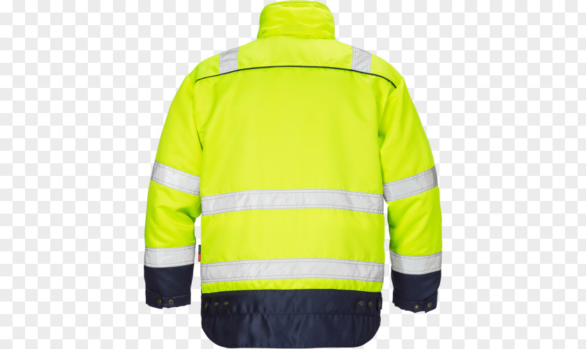 Winter Jacket High-visibility Clothing Hood Workwear PNG