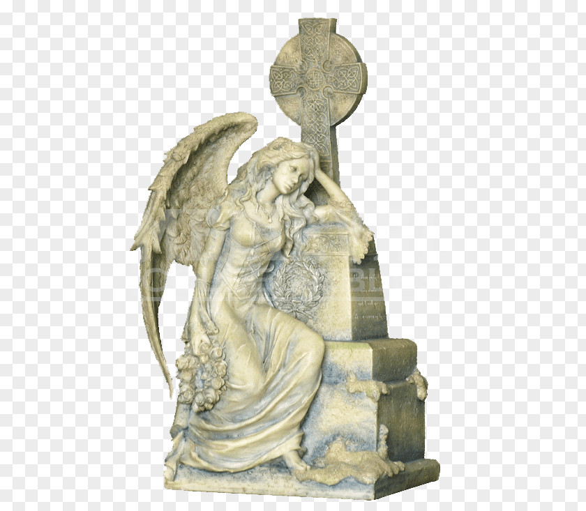 Angel Statue Figurine Weeping Gothic Architecture Sculpture PNG