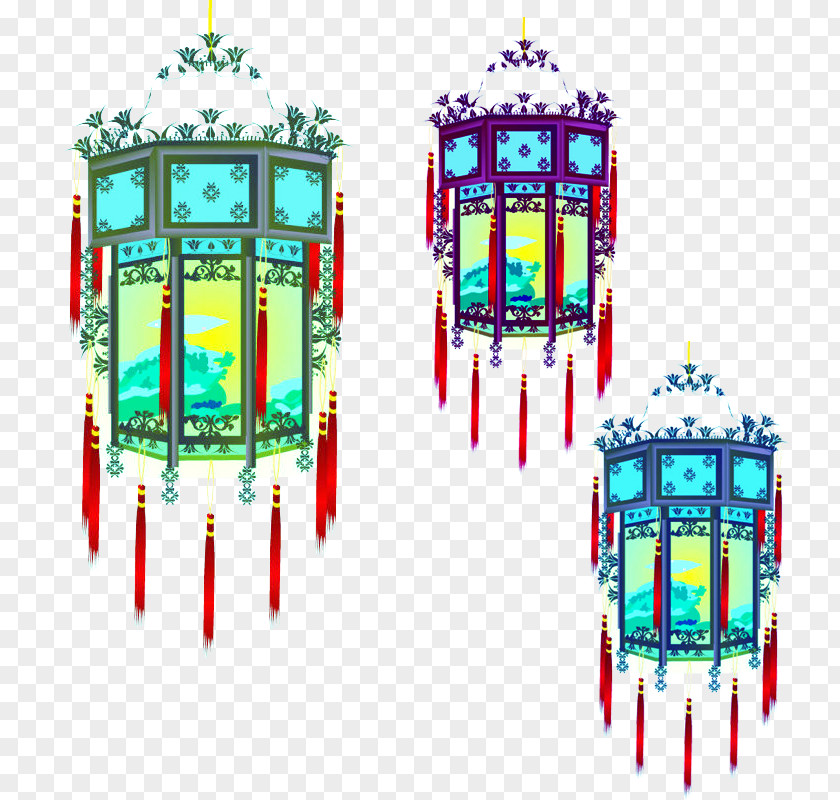 Beautiful Lanterns Hanging Ear Download Preview Icon PNG