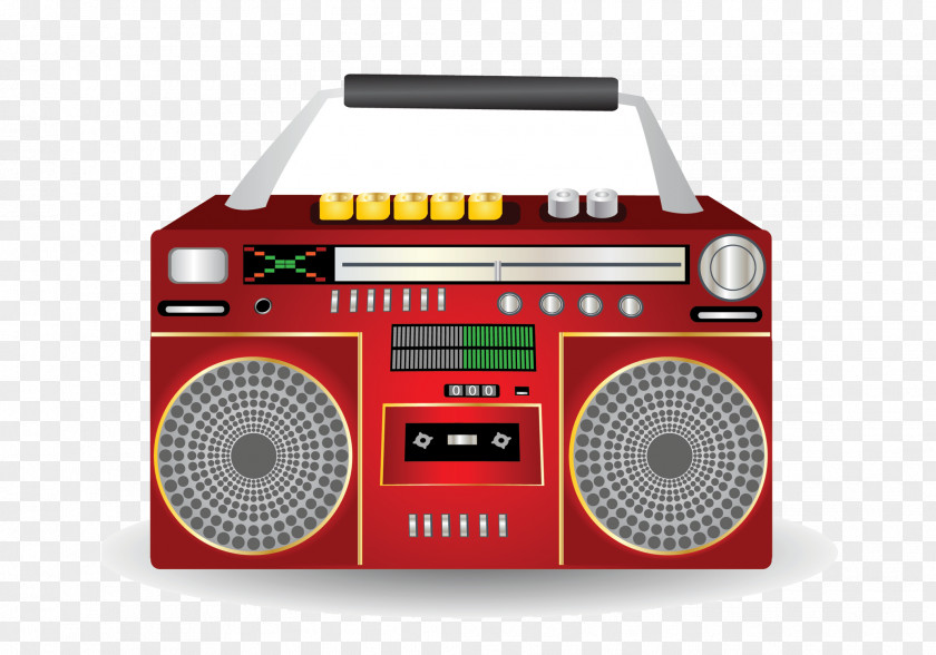 Radio Boombox Compact Cassette Deck PNG