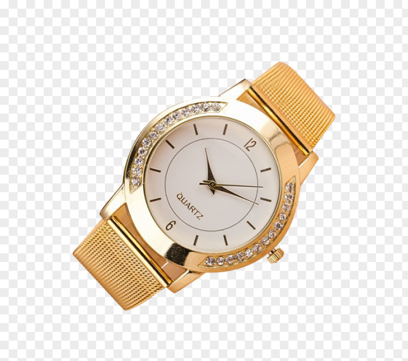 Quartz Watches Clock Analog Watch Gold Clothing Accessories PNG