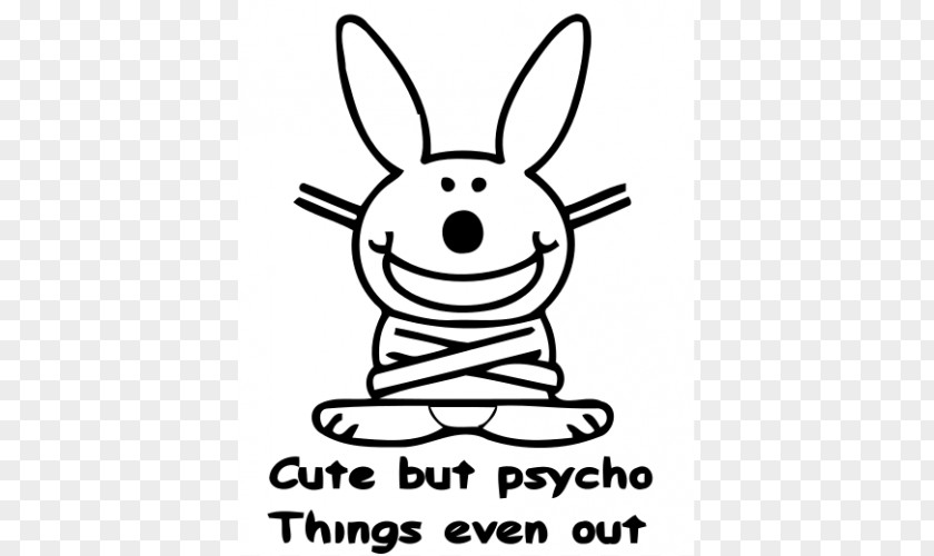 Rabbit It's Happy Bunny Poster Sticker PNG