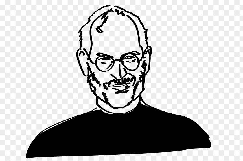 Steve Jobs Line Art Apple Drawing PNG