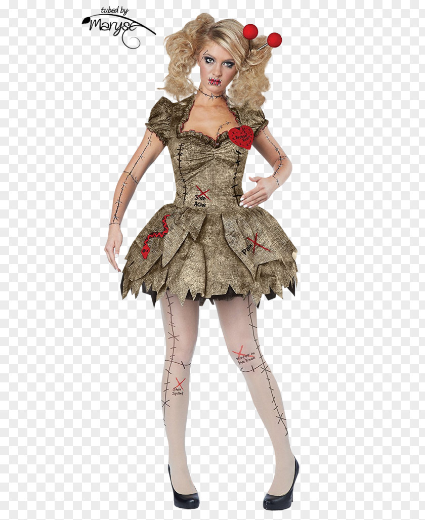 Woman Halloween Costume Clothing Voodoo Doll Женская одежда PNG
