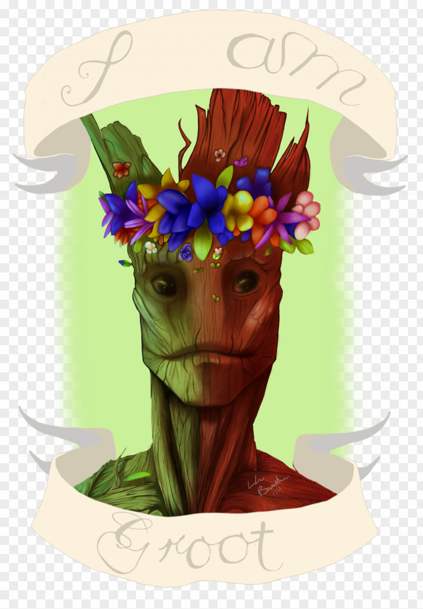 Banshee Banner Illustration Cartoon Flower Legendary Creature PNG