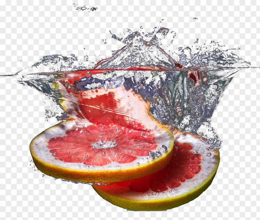 Fell Into The Water Inside A Slice Of Lemon Juice Watermelon PNG
