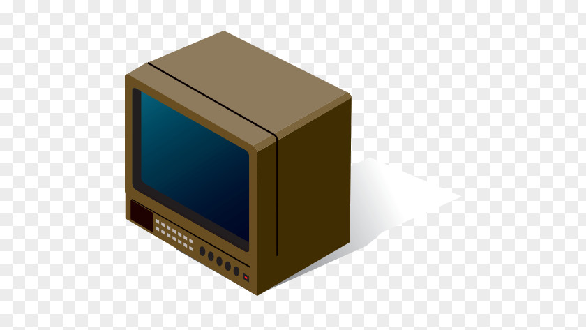 Vector Big Brown Head TV Laptop Computer PNG