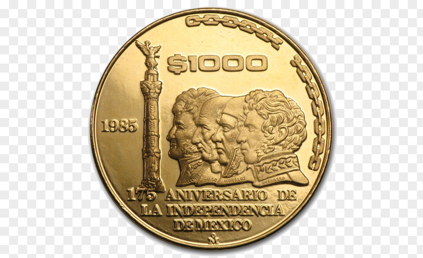 Mexico Independence Krugerrand Gold Coin Britannia PNG