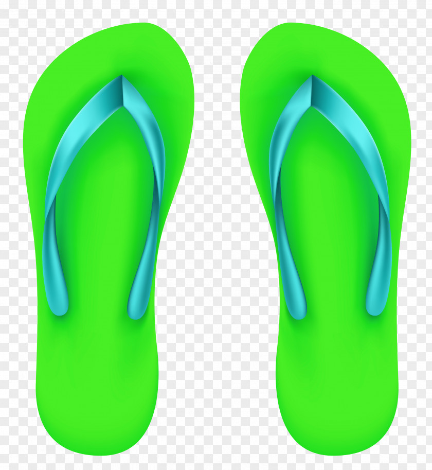 Shoe Green Flipflops PNG