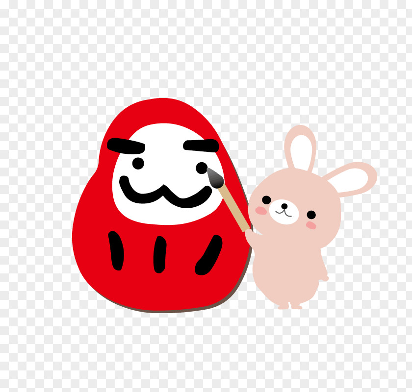 Bunny Painting Japan Daruma Doll U9054u78e8 (u3060u308bu307eu30c0u30ebu30de) Roly-poly Toy Illustration PNG