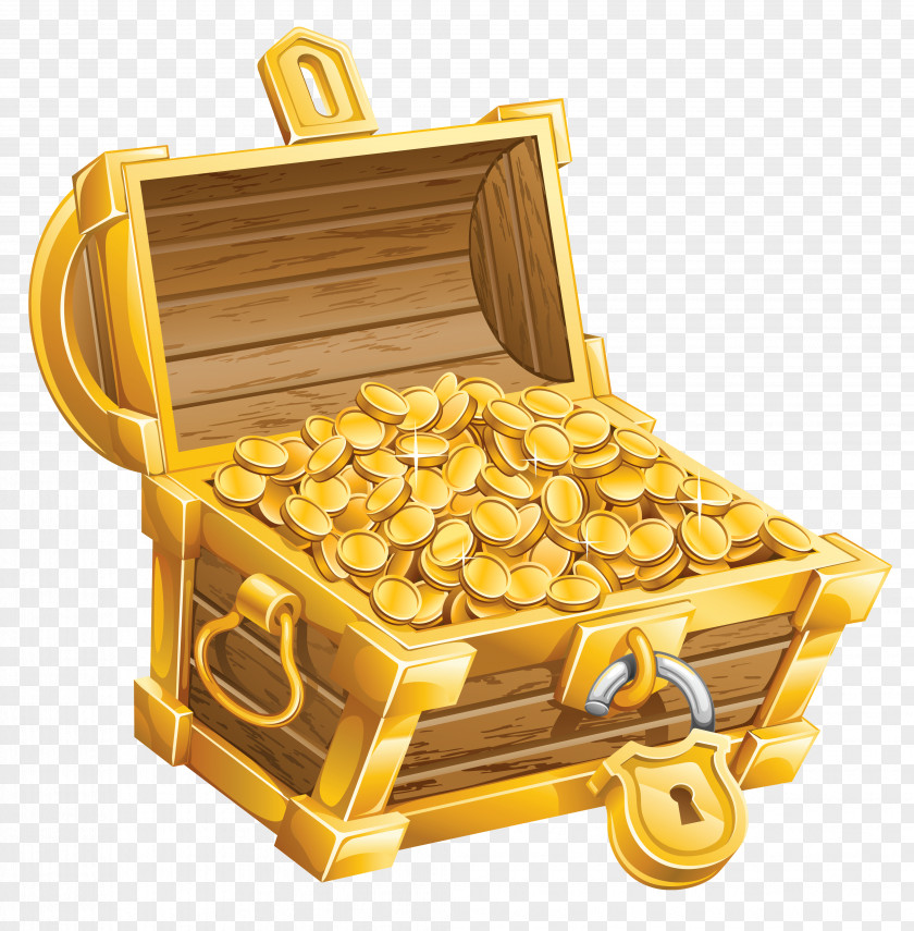 Buried Treasure Chest PNG treasure , treasure, unlocked chest filled with gold coins illustration clipart PNG