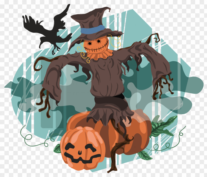 Halloween Scarecrow Jack-o'-lantern Clip Art PNG