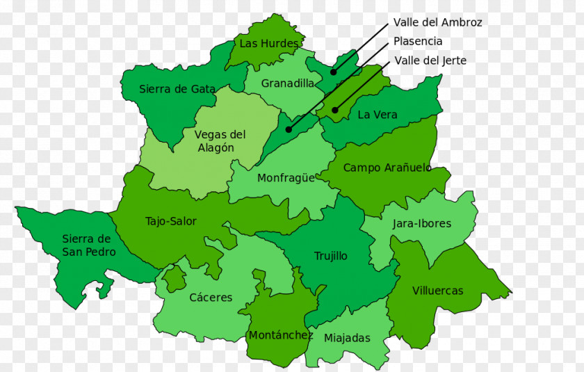 Map Cáceres Monroy Alcántara Aldea Del Cano Jerte PNG