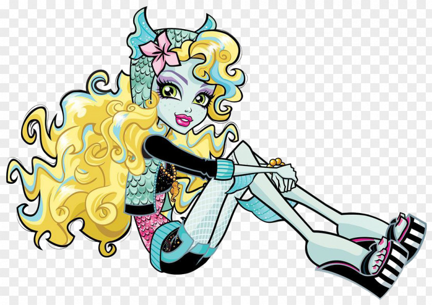 Monster Lagoona Blue High Doll Art PNG