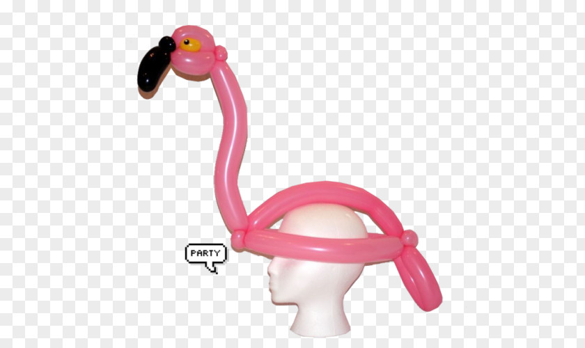 Baby Flamingo Party Hat Pink Balloon PNG