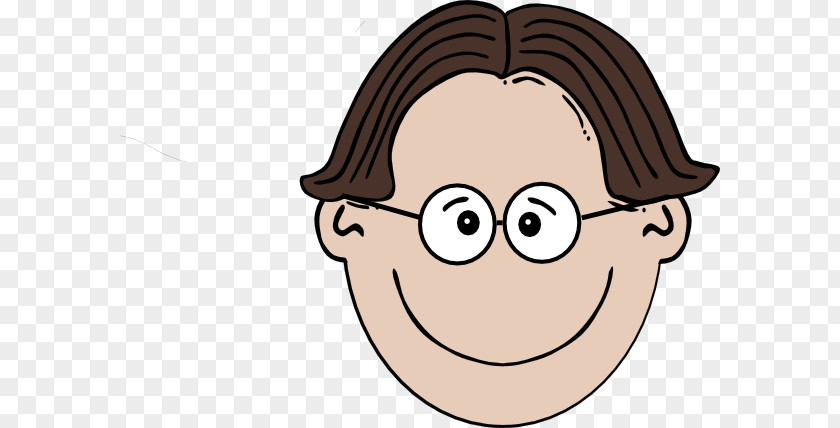 Cartoon Boy With Glasses Clip Art Openclipart Vector Graphics Smiley Face PNG