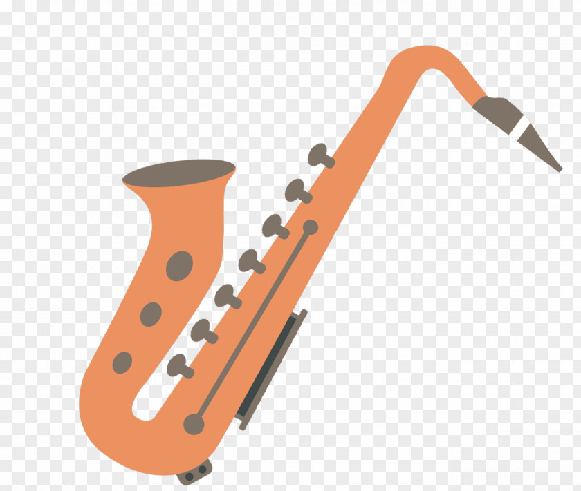 Flat Saxophone Vector Material Musical Instrument PNG