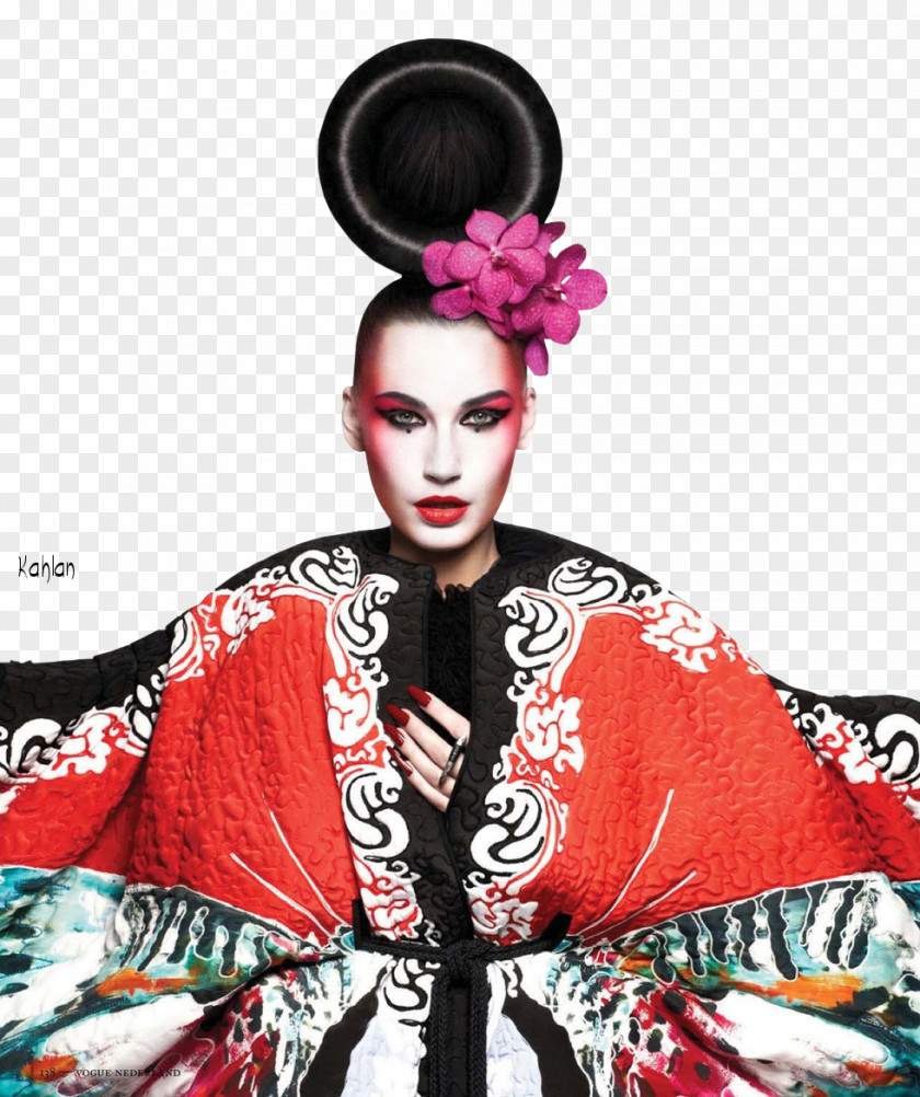 Geisha Eugenia Volodina Vogue Netherlands Fashion Model PNG