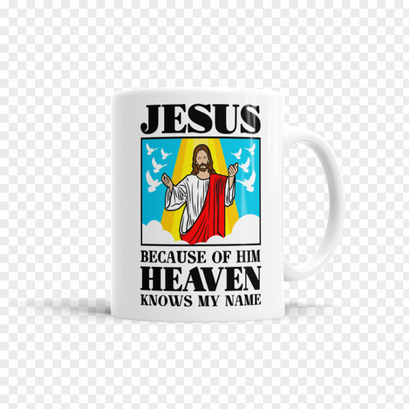 Jesus Christ In The Heaven Mug Brand Logo Cup Font PNG