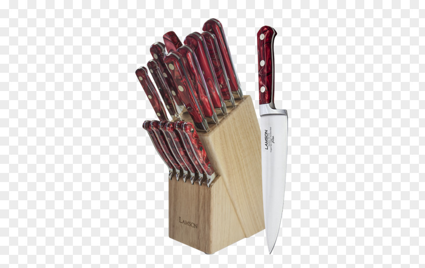 Walnut Knife Block Chef's Cutlery Tool 12-Piece Set PNG