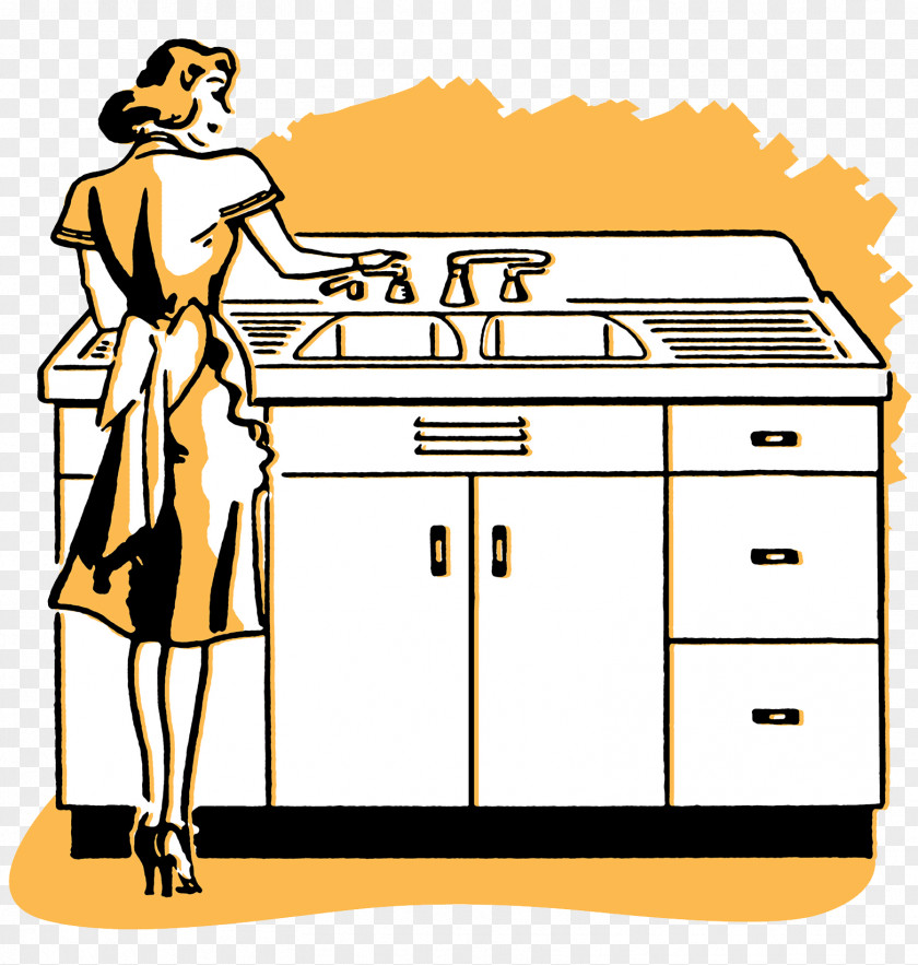 Kitchen Cabinet Comics Dishwashing Drawing Tableware Clip Art PNG