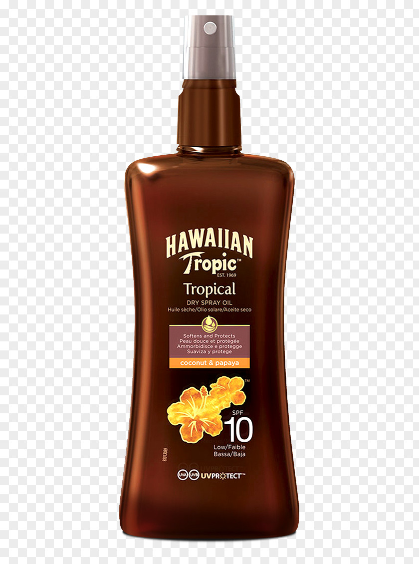 Oil Sunscreen Hawaiian Tropic Dry Spray Sun Tanning SPF 200 Ml PNG