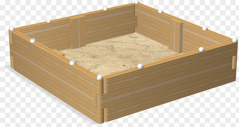 Plywood Rectangle Basket PNG