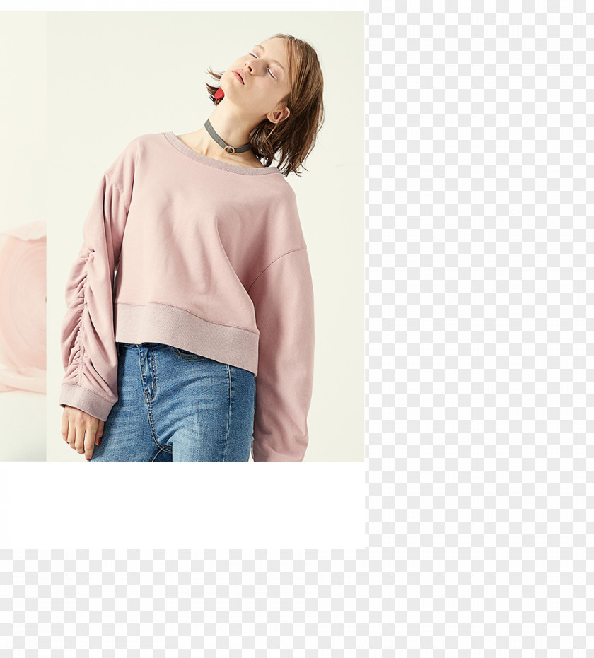 阔腿裤 Sweater T-shirt Shoulder Sleeve Outerwear PNG