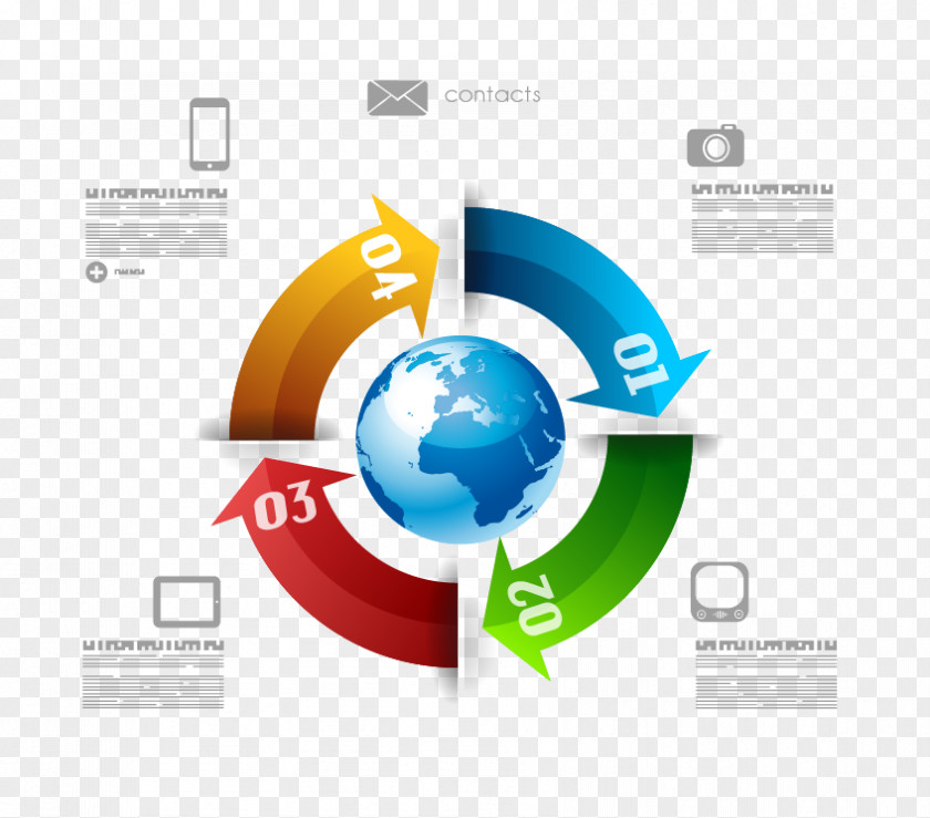 Arrow Chart Infographic Clip Art PNG